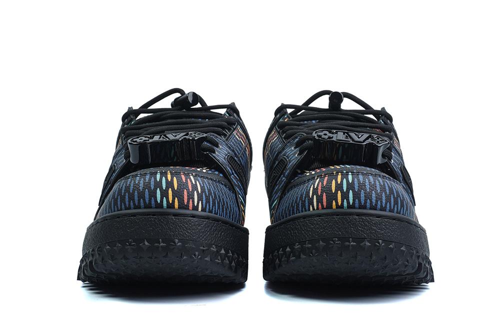 PK God Louis Vuitton Trainer Maxi Black Multi RETAIL MATERIALS READY TO SHIP